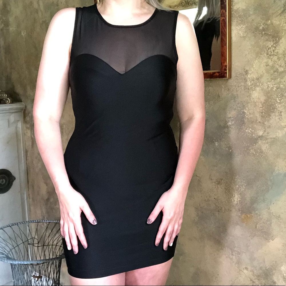 Forever 21 Sheer Sweetheart Mini Dress